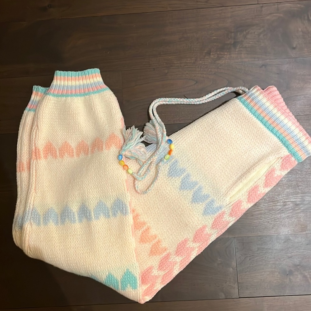 Love shack fancy sweatpants size medium Multi heart pants